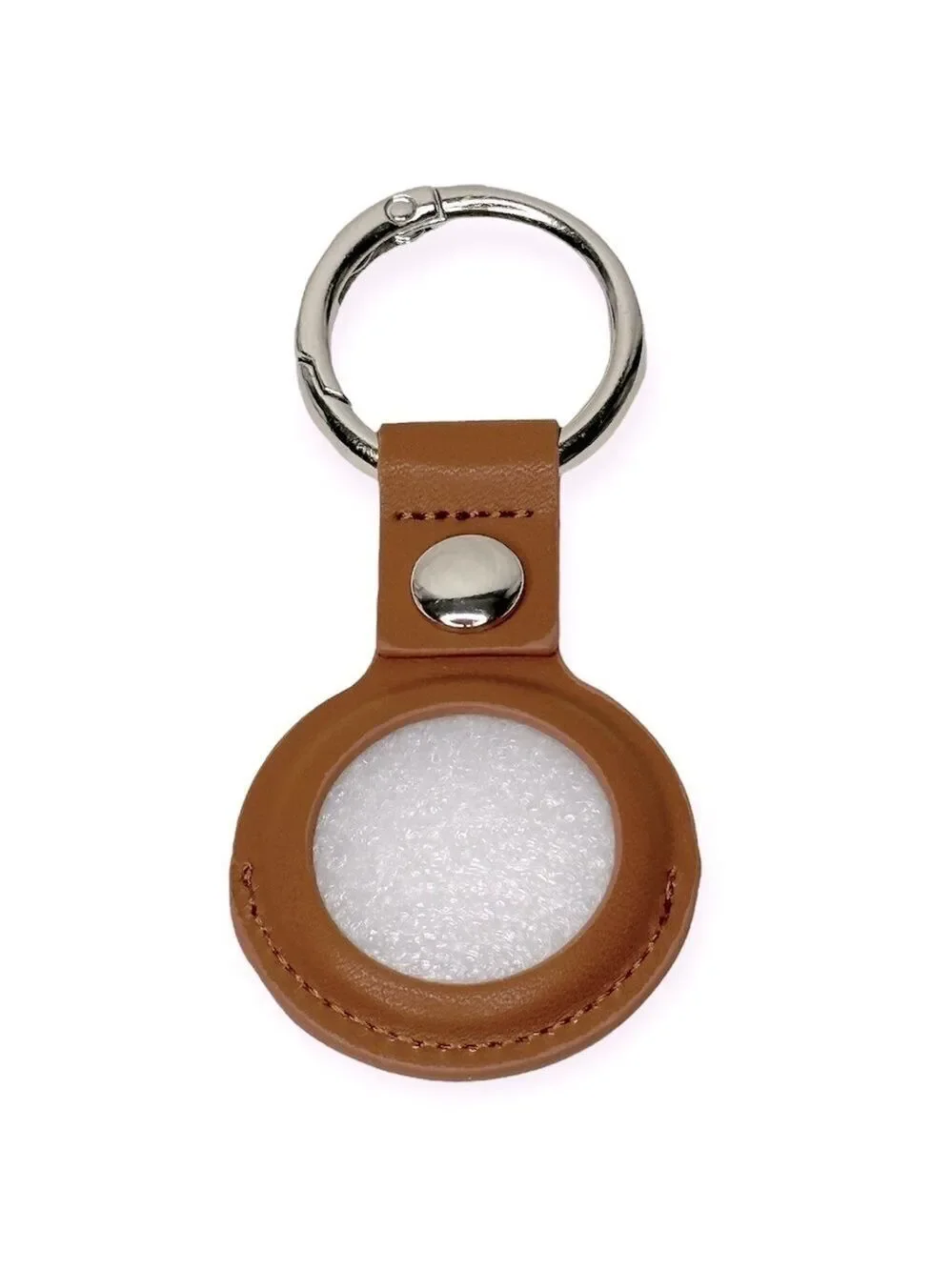 Leather Case For Apple AirTag with Keychain‎ Brown 1st Gen